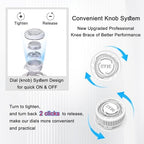 Kuangmi Knob Knee Brace for Pain Relief, Knee Support with Patella Gel Pad & Side Stabilizers, Compression Knee Sleeve for Workout, Arthritis, Joint Pain, Meniscus Tear (White,Left,Large,Single)