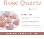 Rockcloud Healing Crystal Point Pendulum for Divination, Chakra Reiki Dowsing Balancing 6 Facet Pendant, Rose Quartz