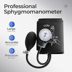 Professional Aneroid Sphygmomanometer, Blood Pressure Cuff Manual, Precision Copper & Brass Movement, Medical-Grade PVC Tubing, Medical Ultrasound Equipment, Ideal for Doctors, Nurses, and Students