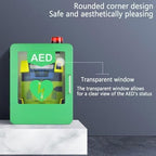 Wall-Mounted Cardiac Defibrillation Alarm Box,AED Defibrillator Storage Cabinet with Light and Alarm Double Switch Control,First Aid Case,for Emergency Home Office Hospital Public Places