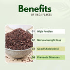 Danodia Foods Finger Millet Flakes (Ragi) – 450g (0.99 lbs) | Gluten-Free & Non-GMO | Traditional Unpolished Millet Flakes | Ideal for Indian & Fusion Recipes