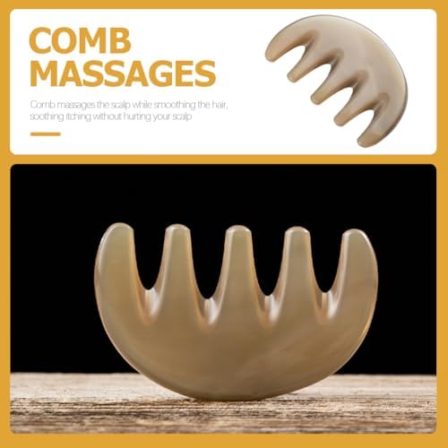 FOMIYES Massage Comb - Premium Ox Horn Scalp Massager Tool for Head Massage Lightweight & Compact Design for Healthy Hair Suitable for Wet or Dry Hair