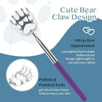 (4-Pack) Extendable Back Scratchers - Metal Claws with Telescopic Rubber Handles - Stocking Stuffers for Men, Women, Kids - Christmas Gift
