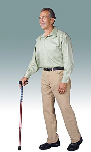 Carex USA Flag Derby Cane - American Flag Cane - Red, White, Blue Walking Cane, Height Adjustable