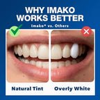 Imako Tooth Tinted Plastic – Moldable Temporary Fake Tooth for Missing Teeth, Chips & Gaps - Natural Color - Made in USA - 2 Pack