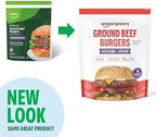 Amazon Grocery, Ground Beef Burgers, 85% Lean, 15% Fat, 32 Oz, 8 Ct, Frozen
