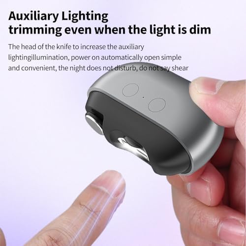 Easy Clip Nail Clippers,Electric Nail Clippers for Seniors,Upgraded 3 in 1 Automatic Electric Toenail Clippers for Thick Nails, Nail Care Tool with Led Light,for Seniors Kids Adults (Black*1)