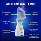 Vicks Sinus Inhaler, New & Improved Non-Medicated Steam Inhaler for Sinus Relief, Allergies, Congestion & Colds, Vocal Steamer, Soothes Nasal & Throat Passages, Works with VapoPads (1 Included)