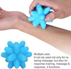 1PCS Spiky Massage Ball, 80mm Silicone Trigger Point Massage Ball, Blue Fascia Balls for Reaction Training, Massage