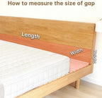Headboard Bed Gap Filler, High Density Foam Mattress Extender Pillow, Removable, White, 39"x2"x6"