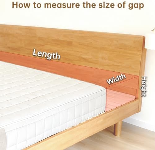 Headboard Bed Gap Filler, High Density Foam Mattress Extender Pillow, Removable, White, 39"x2"x6"
