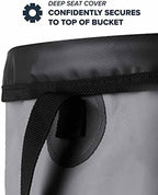 Rogue Endeavor Heavy Duty Collapsible Bucket (5 Gallon (20L) Includes Lid), Mesh Bag, Beach and Salt Water Ready, Durable Reinforced Design with Metal Hardware (Black)