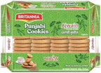 Britannia Punjabi Ajwain Eggless Cookies 500g(17.63oz) | Traditional Indian Biscuits Savory Carom Seed Flavor Crunchy Snack | Perfect with Tea or Coffee