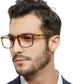 OCCI CHIARI Reading Glasses Men's Large Reader Durable Spring Hinge (Tortoise, 1.5)