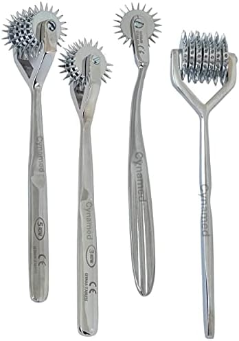 ArTLaB-Premium German Wartenberg Neuro Pinwheel Diagnostic Instrument Sensory Wartenberg Pinwheel 1,3.5,7 Head Strong Wheel Stainless Steel Nerve Tester (Set of 4 (1,3,5,7 Head))