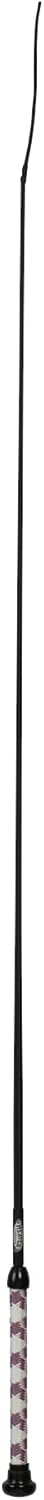 Weaver Livestock Basic Pig Show Whip, Hog Livestock Whip with Braided Nylon Handle, Leather Popper, Lightweight Braided Shaft