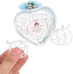 VILLCASE 10 Pcs Pumpkin Carriage Wedding Favor Boxes, White Metal Candy Holders for Theme Bridal Shower, QuinceaÑEra & Sweet Candy Box Table Decor