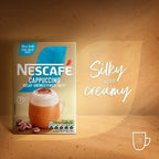 NESCAFÉ Cappuccino Decaffeinated Unsweetened Instant Coffee Sachets x7 (Pack of 6, Total 42 Decaf Sachets)
