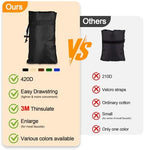 Enlarge Outdoor Faucet Cover for Winter Freeze Protection, 3M Thinsulate, 10”H x 6.3”W Hose Bib Covers for Wall Taps Outside, Waterproof & Frost Free Insulated Spigot Cover, 2 Pcs Faucet Socks - Black