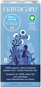Natracare Organic Cotton Tampons Super, 16 Count