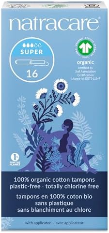 Natracare Organic Cotton Tampons Super, 16 Count