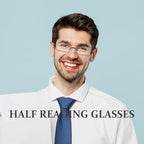 2 Pairs Half Reading Glasses Square Semi Rimless Readers Metal Frame for Men and Women