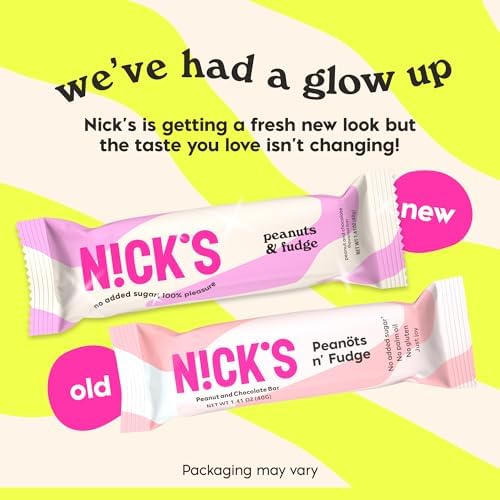 NICKS Keto Chocolate Candy Bars – Variety Pack, Coconut and Peanuts and Fudge, No Added Sugar, Low Carb, 180 Calories, Gluten-Free Sweets – 15-Pack (40g Each)