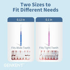 GENKENT Interdental Brushes for Braces 64 Pieces, Interdental Brushes Between Teeth for Braces Flossers (2 Sizes)