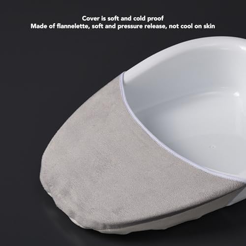Bedpan for Elderly and Bedridden Patients Comfortable Sitting and Easy to Clean with Soft Cover, Ideal Aid and