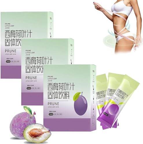 4/6Box Prune Lotus Leaf Juice, Promote Body Metabolism, Constipation for Adults, Suitable for Fat People with Big Belly (4 Box)