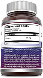 Amazing Formulas L-Tyrosine Amino Acid Supplement | 500 Mg per Serving | 180 Capsules | Non-GMO | Gluten-Free | Made in USA