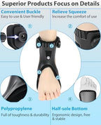Upgaded AFO Drop Foot Brace for Hemiplegia & Stroke with Inflatable Airbag, Varus Correction, Improves Walking Gait, Lightweight & Invisible, Right/L