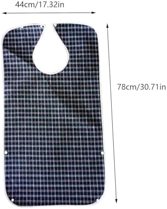 Adult Bibs for Men, Waterproof Large Adult Bibs with Adjustable Snap Button for Women for Eating, Washable Reusable for Elderly Seniors Disabled,1 Pack
