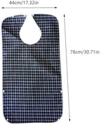 Adult Bibs for Men, Waterproof Large Adult Bibs with Adjustable Snap Button for Women for Eating, Washable Reusable for Elderly Seniors Disabled,1 Pack