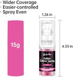 Pink Edible Glitter Spray - 15g Food Grade Pink Luster Dust Shimmer Powder Spray for Cakes, Cookies, Chocolate, Strawberries, Drinks & Cocktails