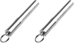 SagaSave 2 Pcs Keychain Pill Holder Mini Stainless Steel Toothpick Holder Pill Capsule Case Portable Waterproof Small Pocket Pill Case for Storing Pill Capsule Oral Liquid Match