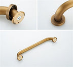 Bath Support Rail Pure Copper Barrier-Free Old Man Disabled People Bathroom Safety Armrest Bathtub Toilet Closestool WC Non-Slip Handle for Shower/Bathroom,Chrome-42cm