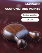 Gua Sha Massager for Face, Natural Sandalwood Wooden Guasha Scraping Massage Tool for Face, Eye Neck Body Muscle Relaxing Prevents Wrinkles