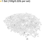 100g/0.22lb 5-7mm Tumbled Chips Stone, Natural Crushed Crystal Quartz Irregular Polished Stones Gravel Decoration for Aquarium Plants Vase Filler, White