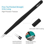 3PCS Precision Tweezers Set, Upgraded ESD high-end anti-static for Craft, Electronics, Soldering, Laboratory Work, Soldering, Model, Eyelash Extensions, Nail stickers, Jewelry-Making