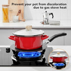 Stainless Steel Heat Diffuser for Electric Glass Gas Ceramic Cooktop, Induction Adapter Simmer Plate, Gas Stove Converter Disk with Removable Handle, Black 7.87 inch