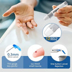 CareLiving BGM101 Blood Glucose Monitor Kit, 100 Test Strips, 100 Lancets, 1 Blood Glucose Meter, 1 Lancing Device, Diabetes Testing Kit, Portable Blood Sugar Test Kit, Glucometer Kit for Home