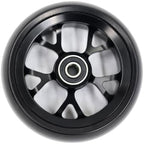4"Wheelchair Replacement Casters (Pair) – Heavy-Duty Aluminum + PU Wheels, φ8/26mm Bearings, 1.3" Width – Smoother Roll & Better Stability (Black, 4")