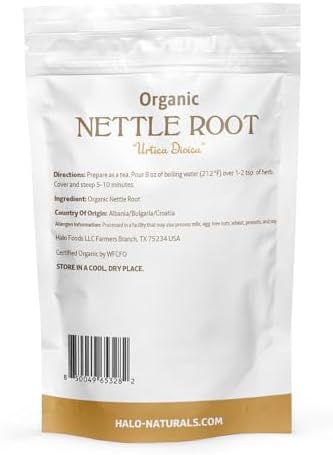 Organic Nettle Root Cut & Sifted, 4 Ounces (Urtica dioica) USDA Certified | Resealable Pouch| Packaged in The USA