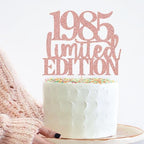 Limited EDITION 1985 cake topper 41th birthday happy birthday cake topper men and women cheer 41 years old handmade rose gold glitter cake decoration (1985)