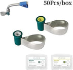 Dental Sectional Matrix System, Adjustable Dental Matrices Matrix Bands, Double-Side Contoured Anatomically Shaped Matrix Bands, Dental Stainless Steel Knob Type Matrix Bands.-Yellow 50pcs