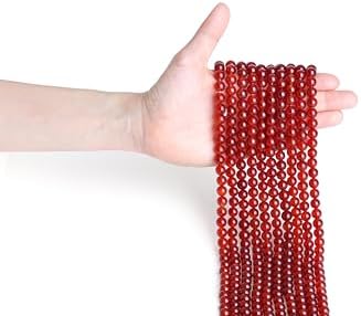 XIANNVXI Red Carnelian Beads 8mm Crystal Beads 100PCS Natural Stone Beads Round Loose Gemstone Beads for Bracelet Beads for Jewelry Making