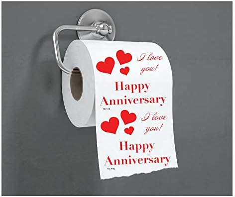 Toilet Paper Rolls-Happy Anniversary Funny Gag Gift For Him or Her Men Women.