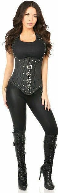 Daisy Corsets Women's Top Drawer Steel Boned Pinstripe Underbust Corset