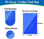 4 gallon trash can liners,250 counts,Small clear Garbage Bags,Extra Strong 4 Gal Trash Bag,Fit 12 liters trash Bin Liners for Home Office Kitchen(Clear)